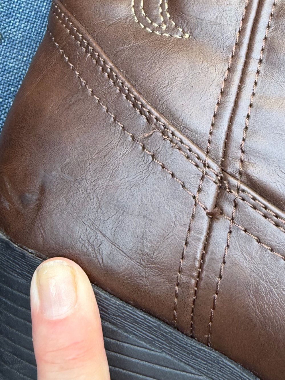 Madden Girl Brown Embroidered Western Heeled Boots- worn once - 8 - Picture 9 of 11